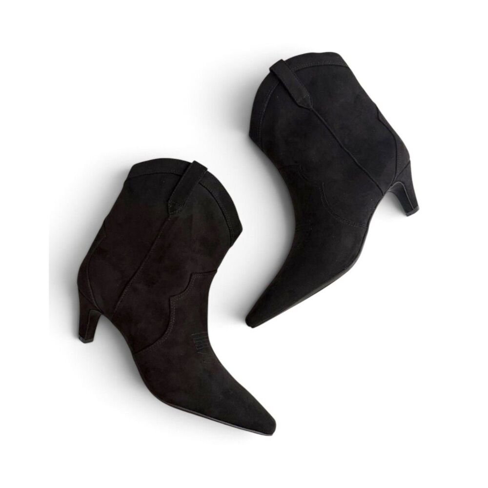 I.N.C. International Concepts Black Suede Secia Western Booties NEW in Box! 10.5